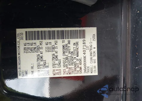 2011 Nissan Frontier S z USA, uszkodzony, nr VIN 1N6AD0ERXBC407189